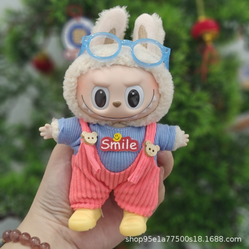 Labubu Doll Clothes for 17cm Plush Doll - Cute Dress-Up Outfits