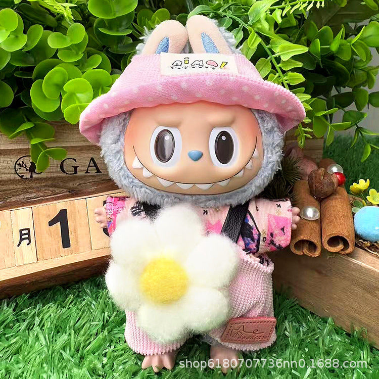 Suitable for Labubu Doll Clothes, Plush Vinyl Sitting Party First, Second and Third Generation Replacement Skirt Suit