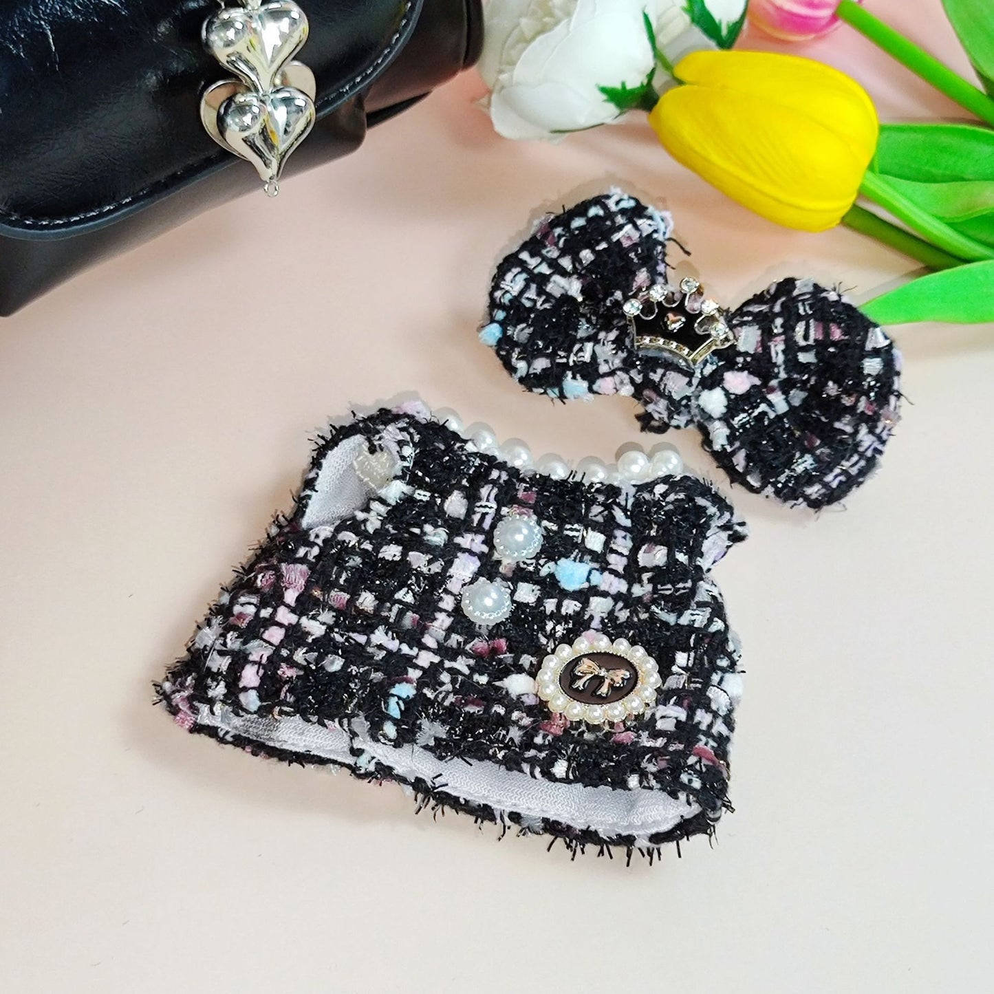 Labubu Doll Clothes Set - Crown, Shawl & Shoes for 1st/2nd Gen