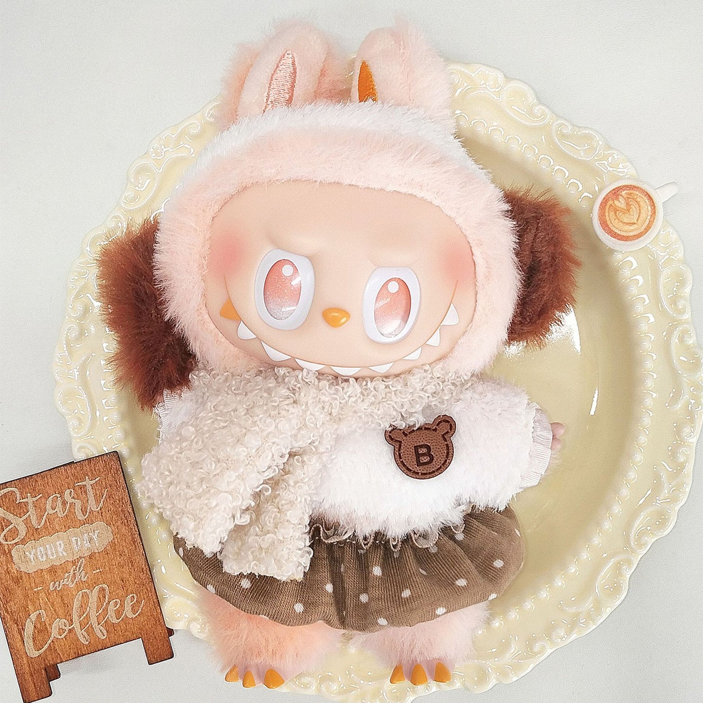 Labubu third generation doll clothes labubu 3.0 doll clothes generation second generation sitting party for blind box clothes 17cm