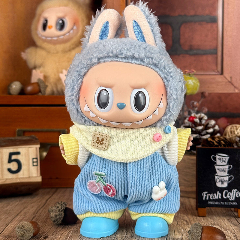 Suitable for labubu doll clothes 17cm pull cloth doll clothes small jewelry doll for suit wholesale