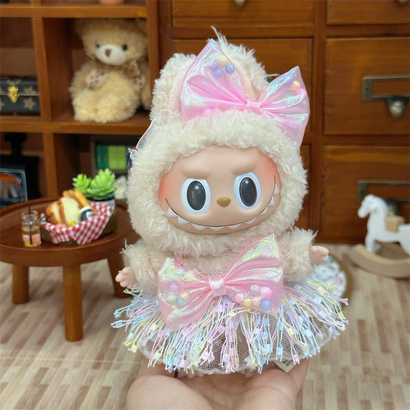 Wholesale Labubu Doll Clothes 17cm Accessories First, Second, Third Generation Vinyl Plush Doll Outfit Set