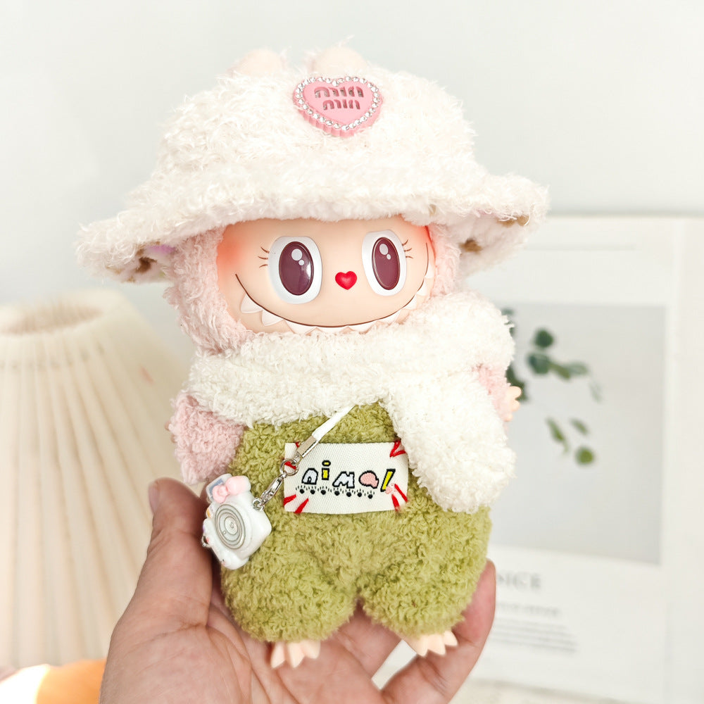 Labubu Doll Outfit Set - 15-17cm Jumpsuit, Hat & Accessories