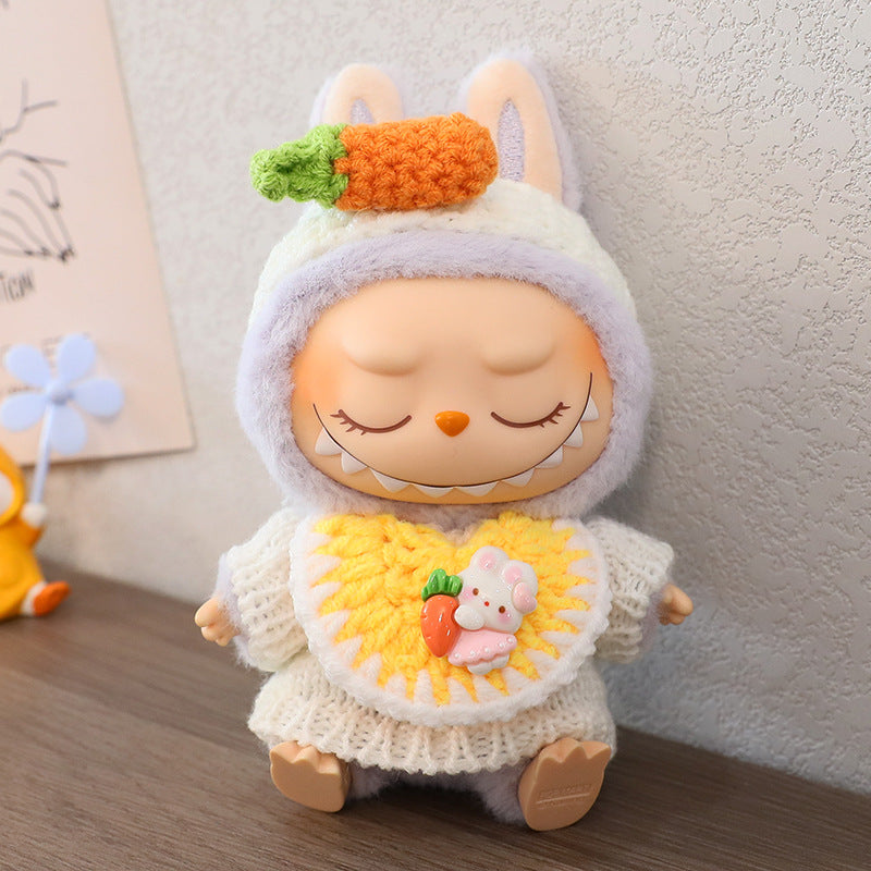 clothes only/in stock generation two generation blind box labubu cloth pendant clothes accessories autumn and winter wool sweater