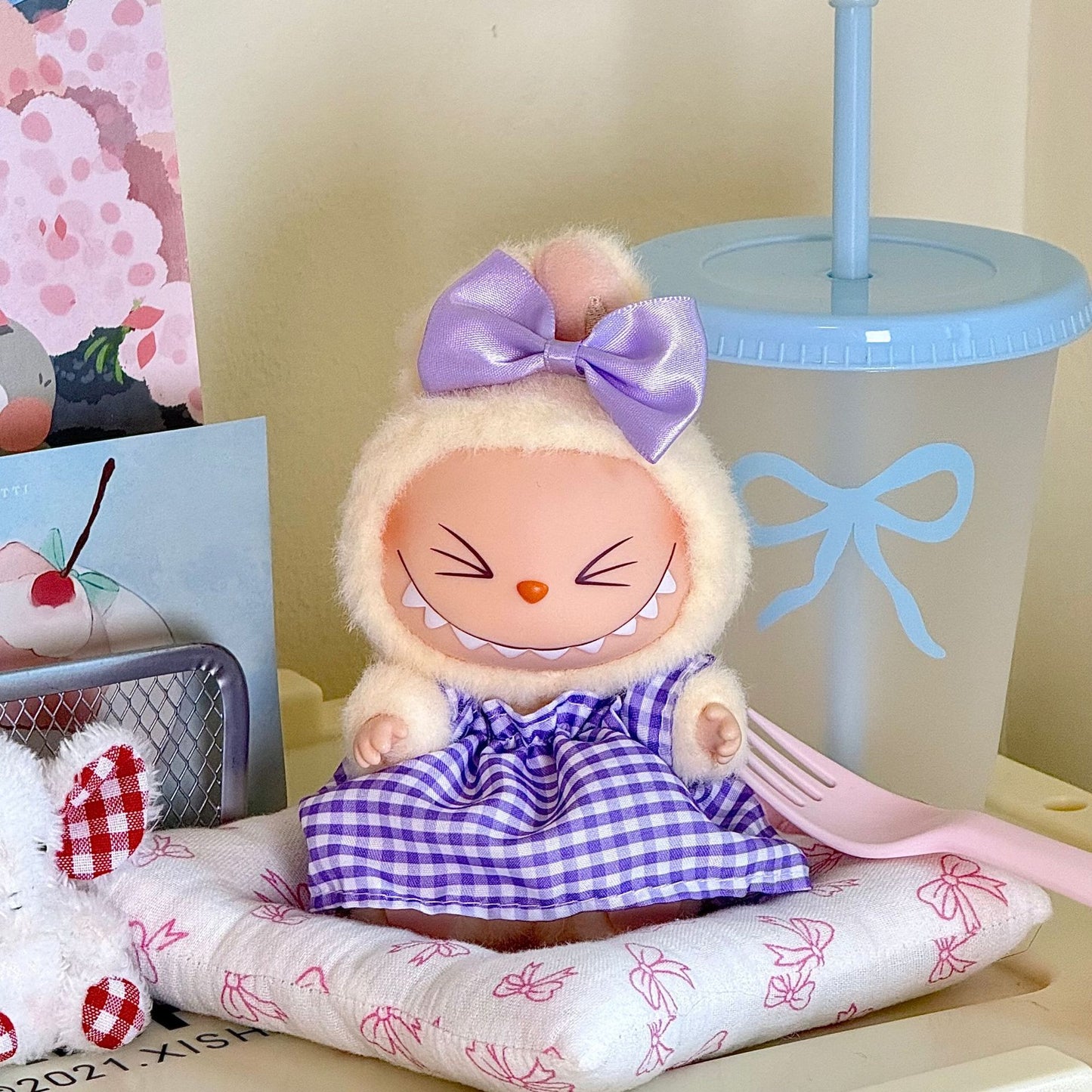 17cm Labubu doll clothes suit 17cm Labubu generation two generation doll pendant clothes wholesale