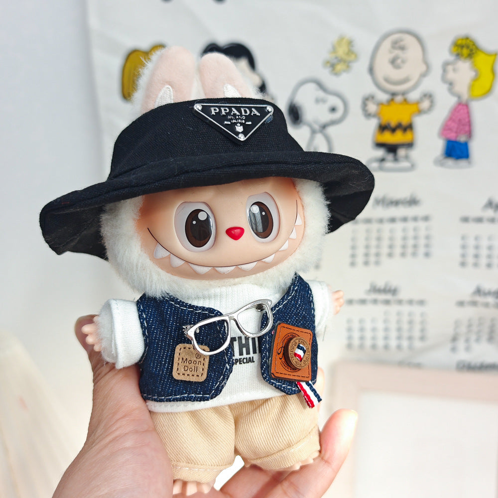 Labubu Doll Denim Vest & Outfit Sets for 1st-3rd Gen Pendants