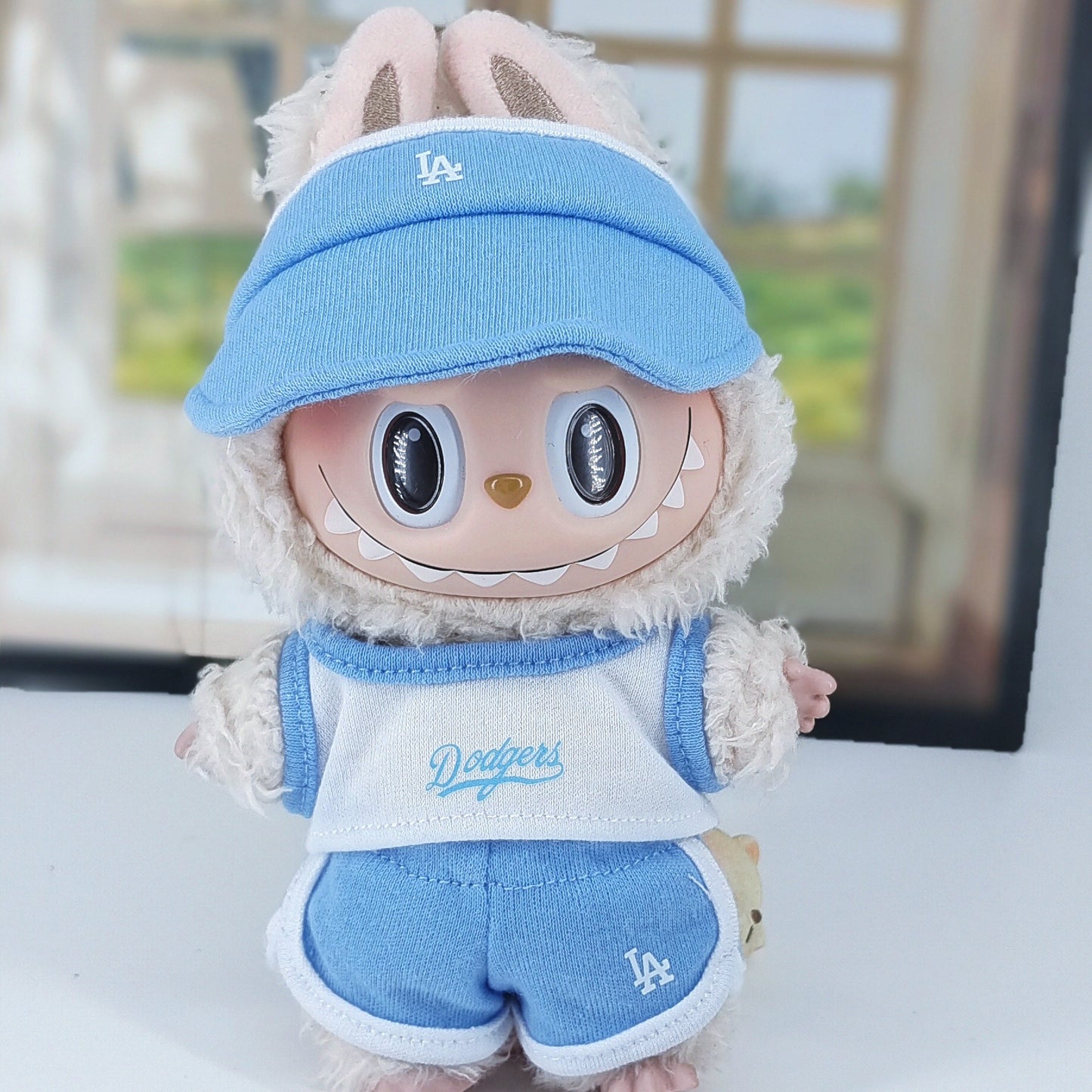 17CM Labubu second generation pendant blind box Labubu doll basketball clothes vest pants hat
