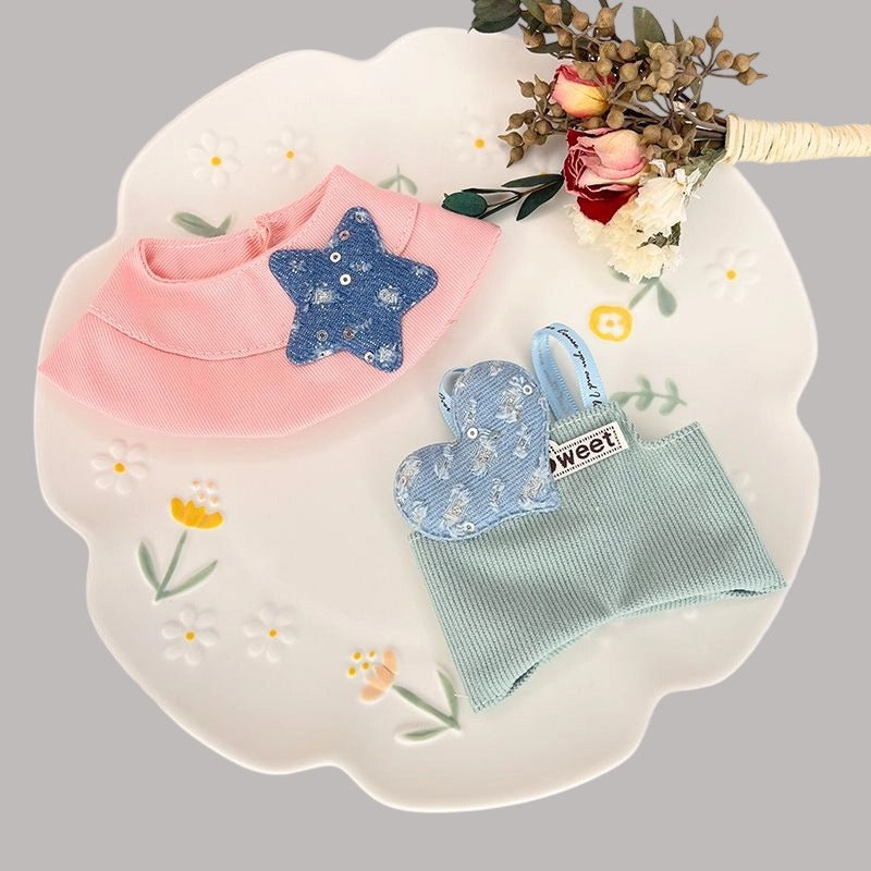 Wholesale labubu labubo baby clothes 17cm blind box pendant one or two generations of baby clothes suit a generation of hair