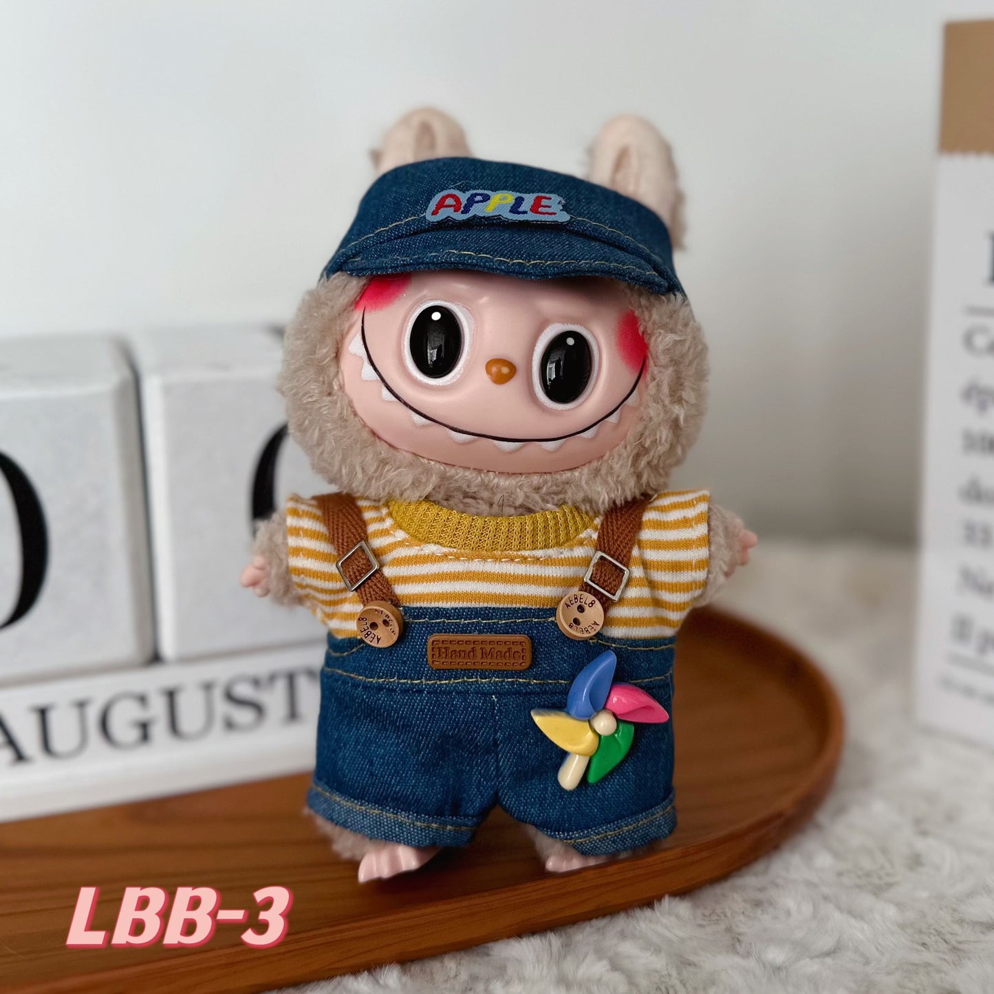 15-17cm labubu Sitting Party Doll Clothes 17cm Vinyl Labu Cute suit Clothes Plush Play