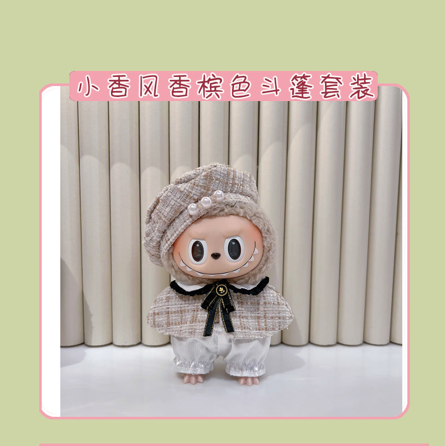 17cm Labubu Doll Clothes & Accessories - Macaron Style