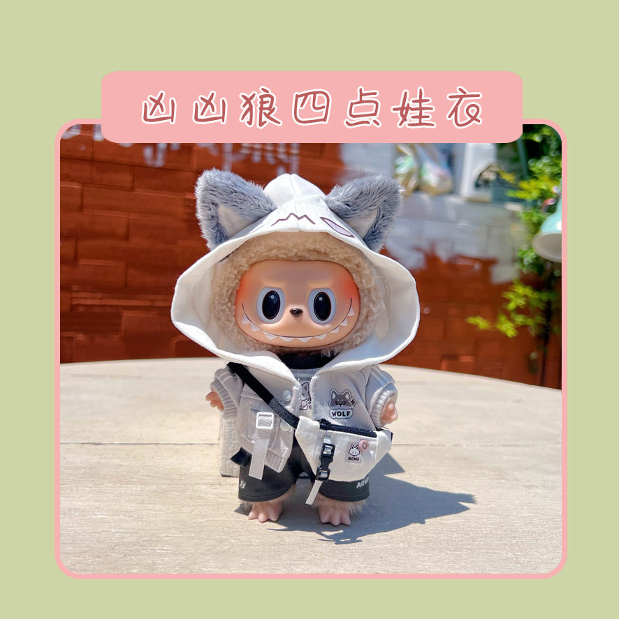 17cm Labubu Doll Clothes & Accessories - Macaron Style