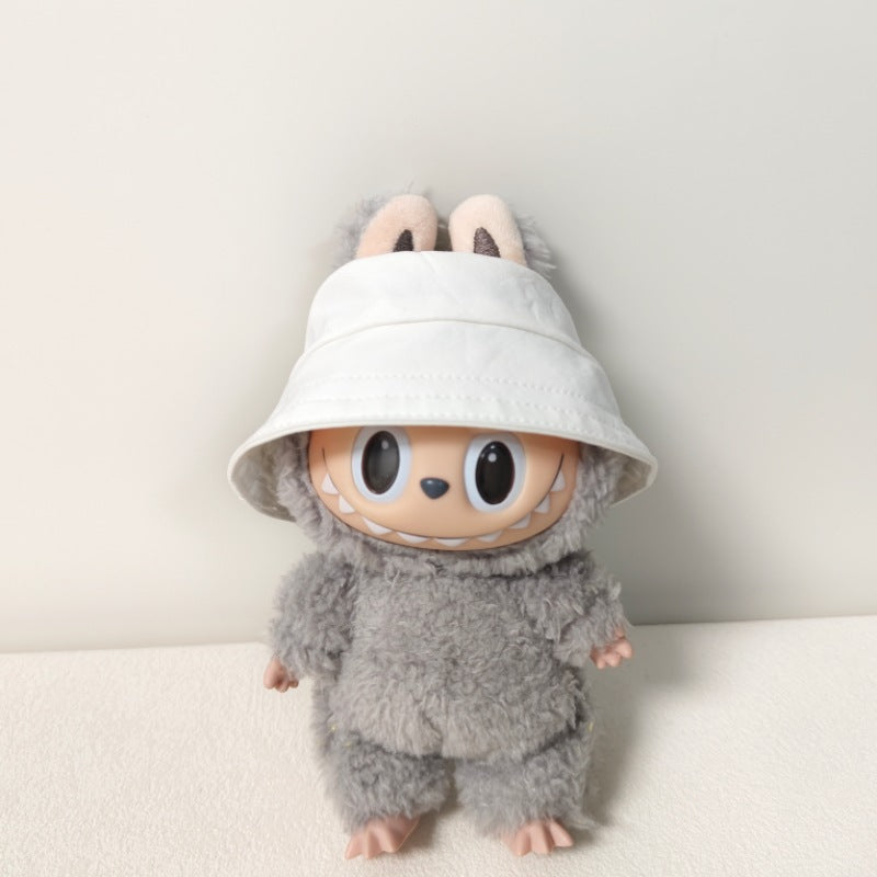 17cm Labubu Pendant Hat Labubu Fisherman Hat 10cm Cotton Doll Hat Doll Dress-Up Accessories