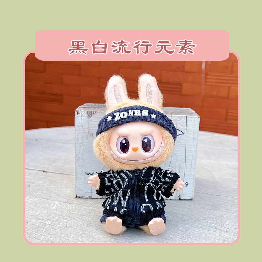 Labubu 15cm Sitting Doll Clothes - Macaron 2nd Gen Outfits