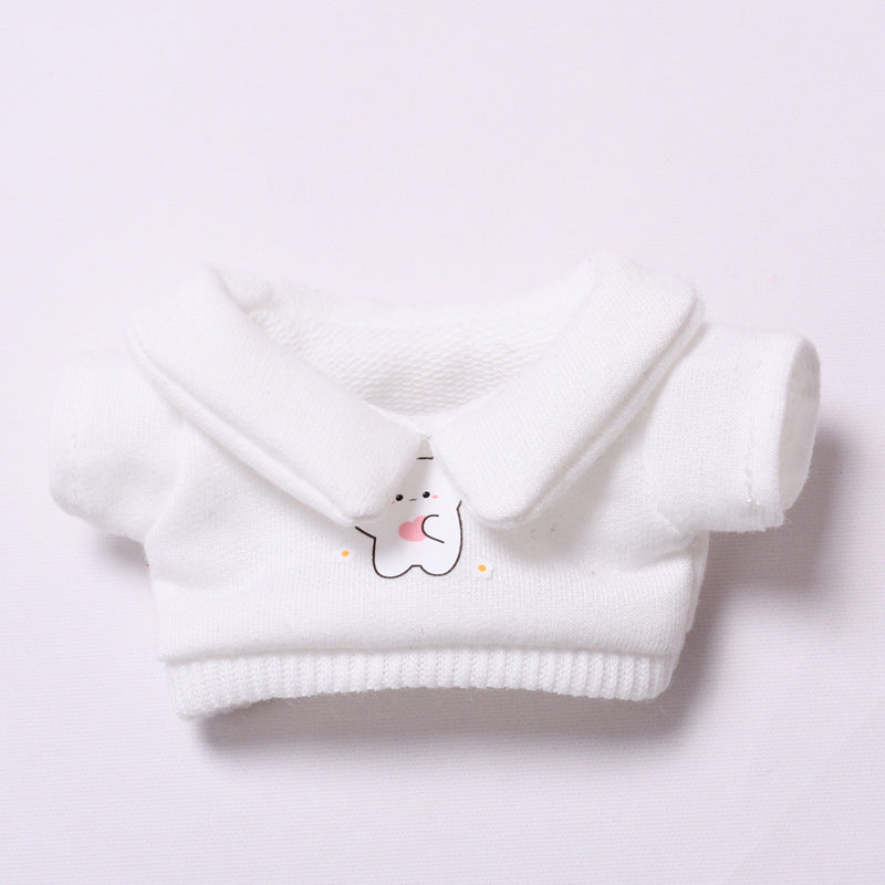Labubu Doll Baby Clothes Outfit - White T-Shirt & Pants Suit Set