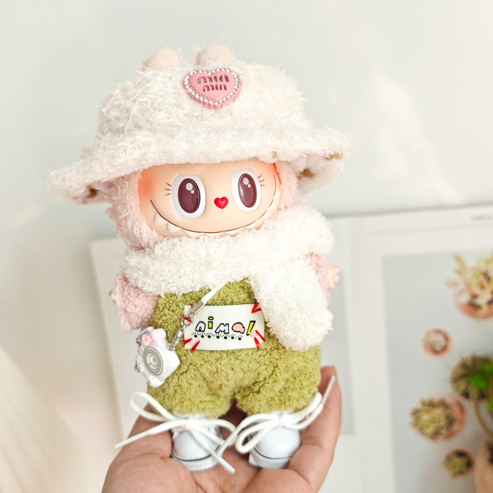 Labubu Doll Outfit Set - 15-17cm Jumpsuit, Hat & Accessories