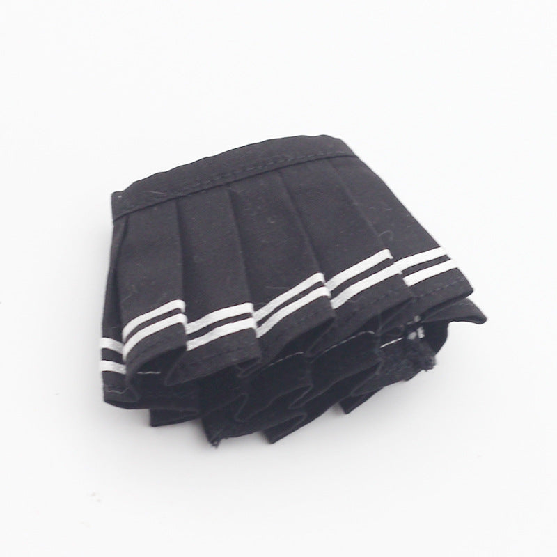 Labubu Doll Pleated Skirt for 17cm Vinyl Doll - Plaid & Solid Colors