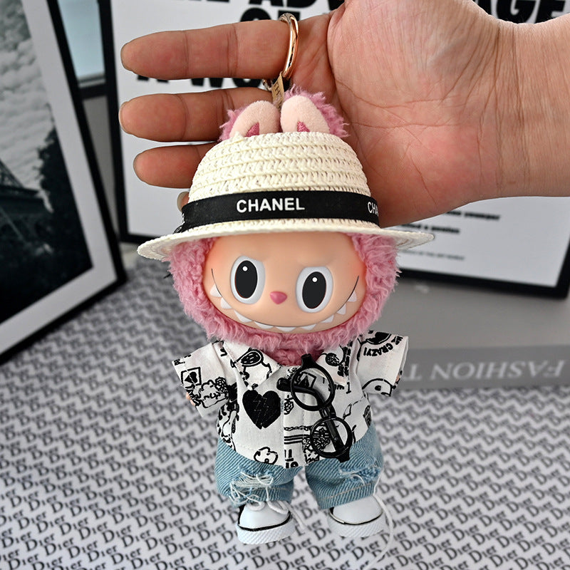 Labubu Labubu Doll Clothes suit First and Second Generation Sitting Party 17cm Vinyl Plush Doll Clothes Slip Skirt