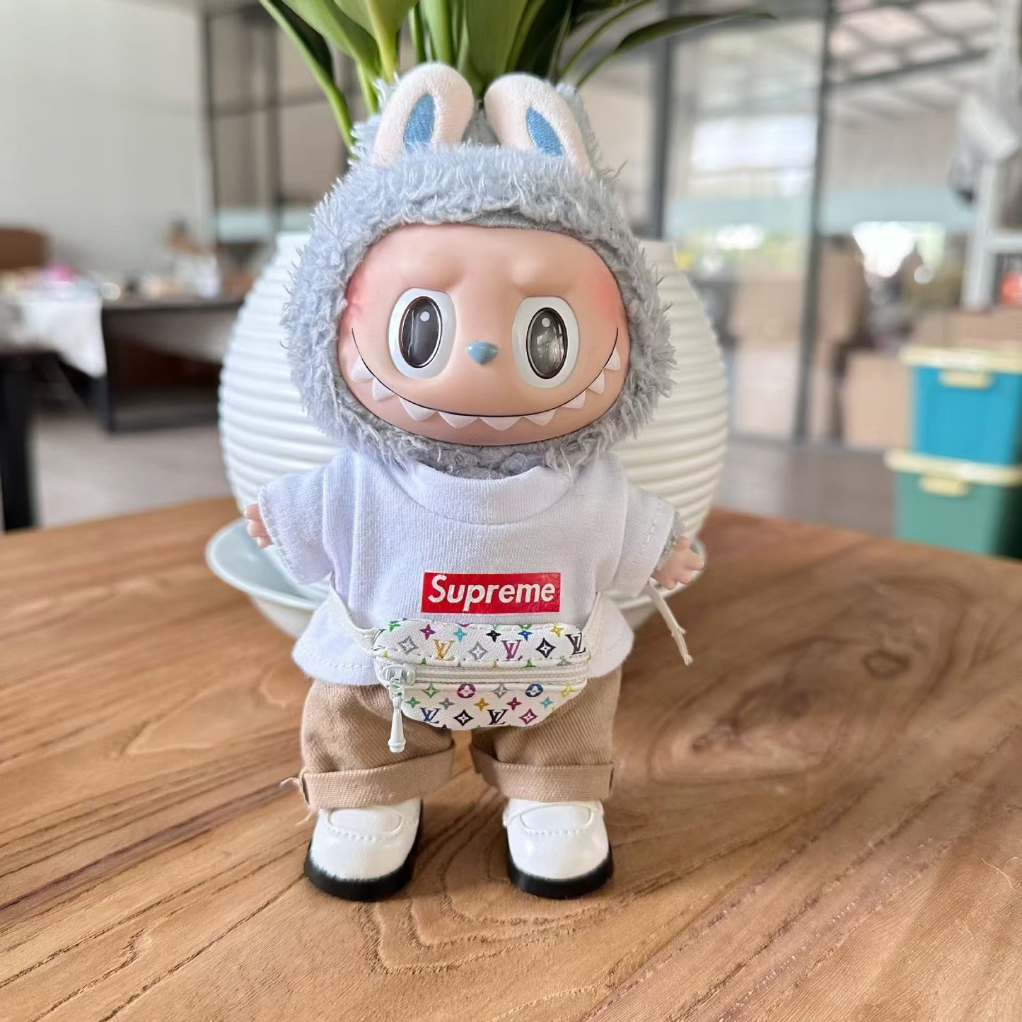 New Cameraman Labubu Pendant Baby Clothes Accessories suit Labubu Doll Keychain for Summer Baby Clothes
