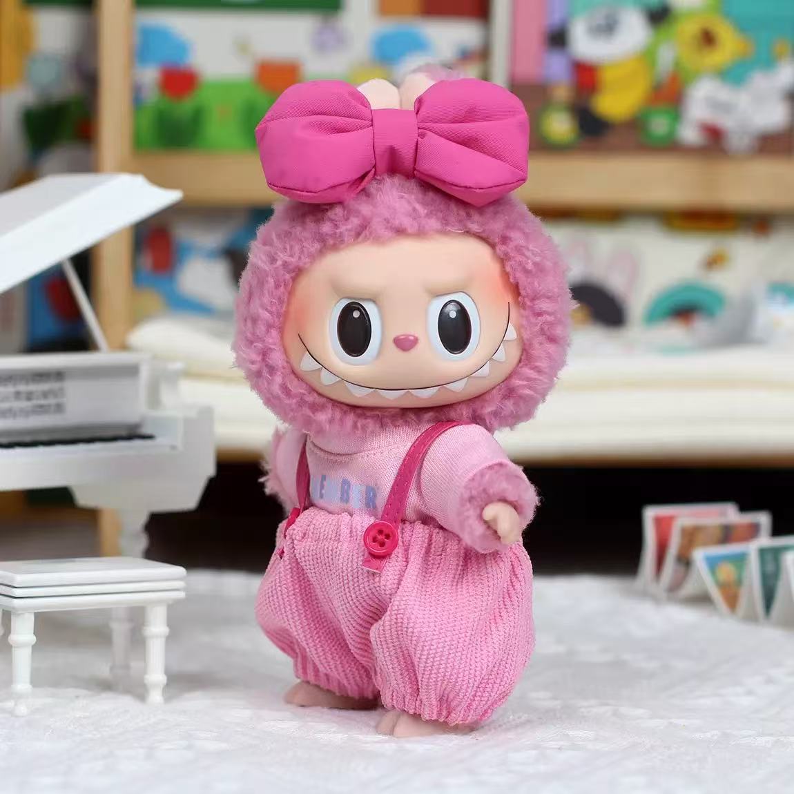 Labubu Labubu Doll Clothes suit First and Second Generation Sitting Party 17cm Vinyl Plush Doll Clothes Slip Skirt