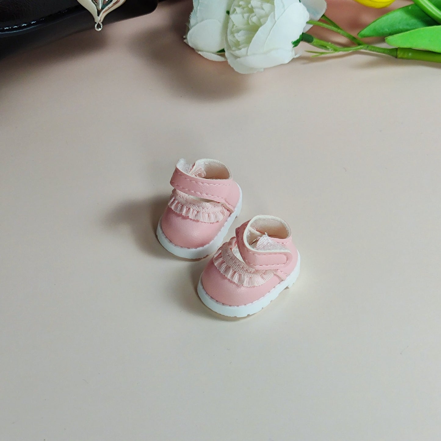 Labubu Doll Floral Skirt Outfit with Headband & Shoes for 1st/2nd Gen