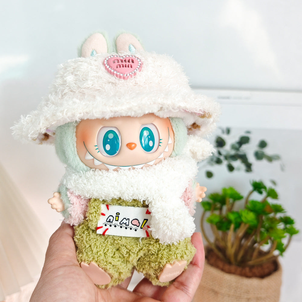 Labubu Doll Outfit Set - 15-17cm Jumpsuit, Hat & Accessories