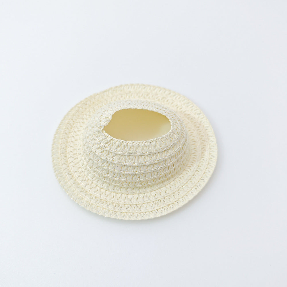 Labubu Doll Summer Outfit with Straw Hat & Accessories for 15cm Vinyl Doll