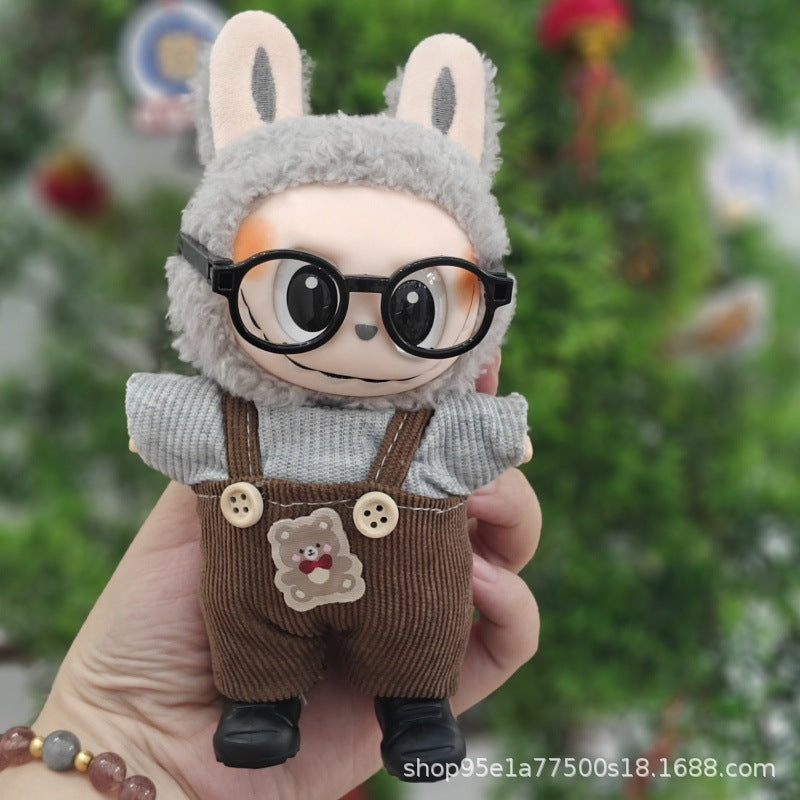 Labubu Doll Clothes for 17cm Plush Doll - Cute Dress-Up Outfits
