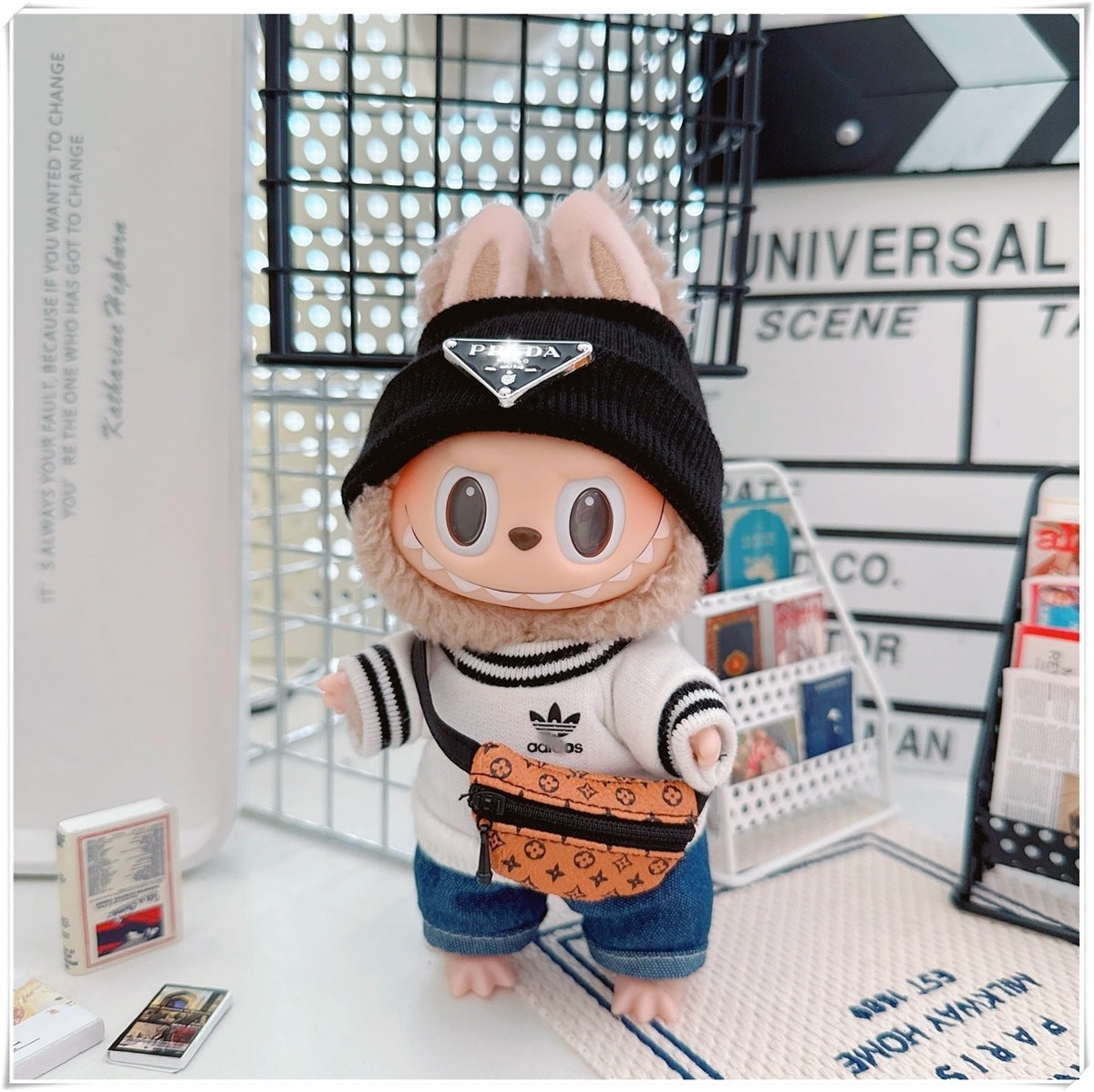 Labubu Doll Outfit - Cute Cotton Coat & Accessories for 10cm & 17cm Vinyl Dolls