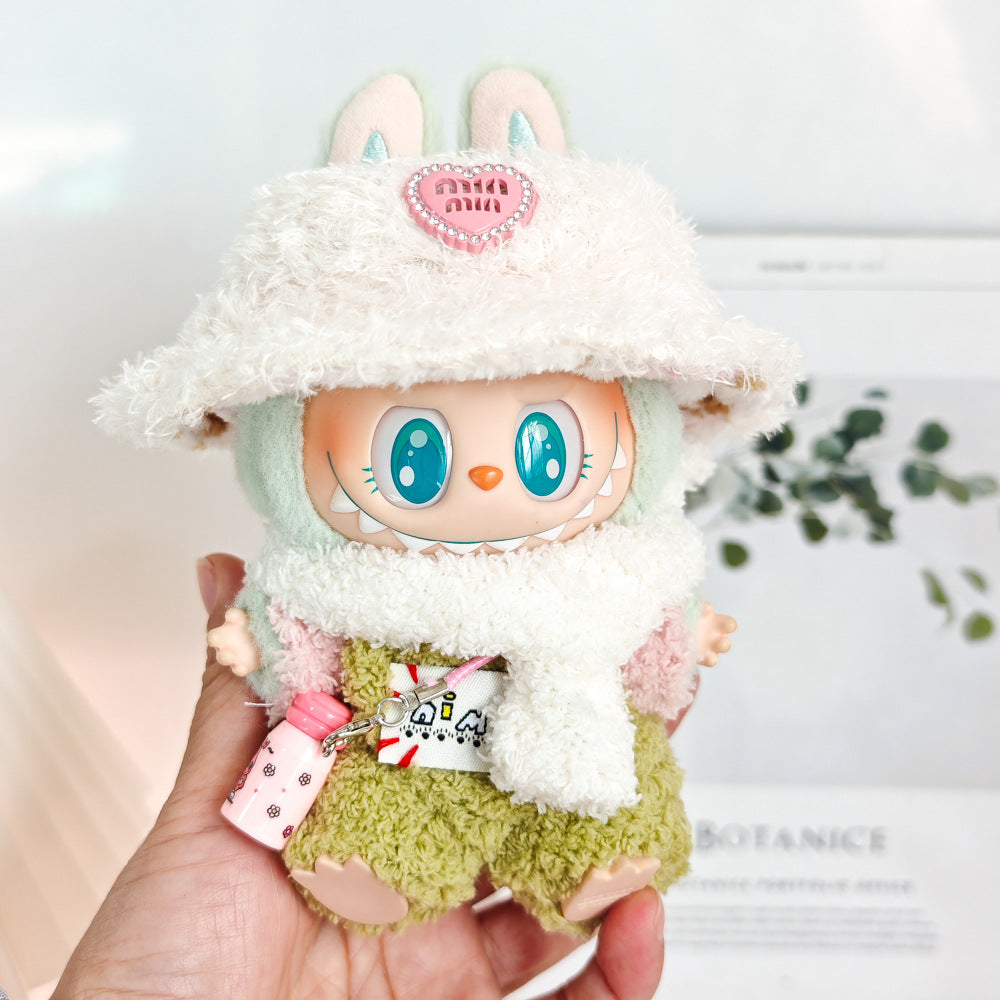 Labubu Doll Outfit Set - 15-17cm Jumpsuit, Hat & Accessories