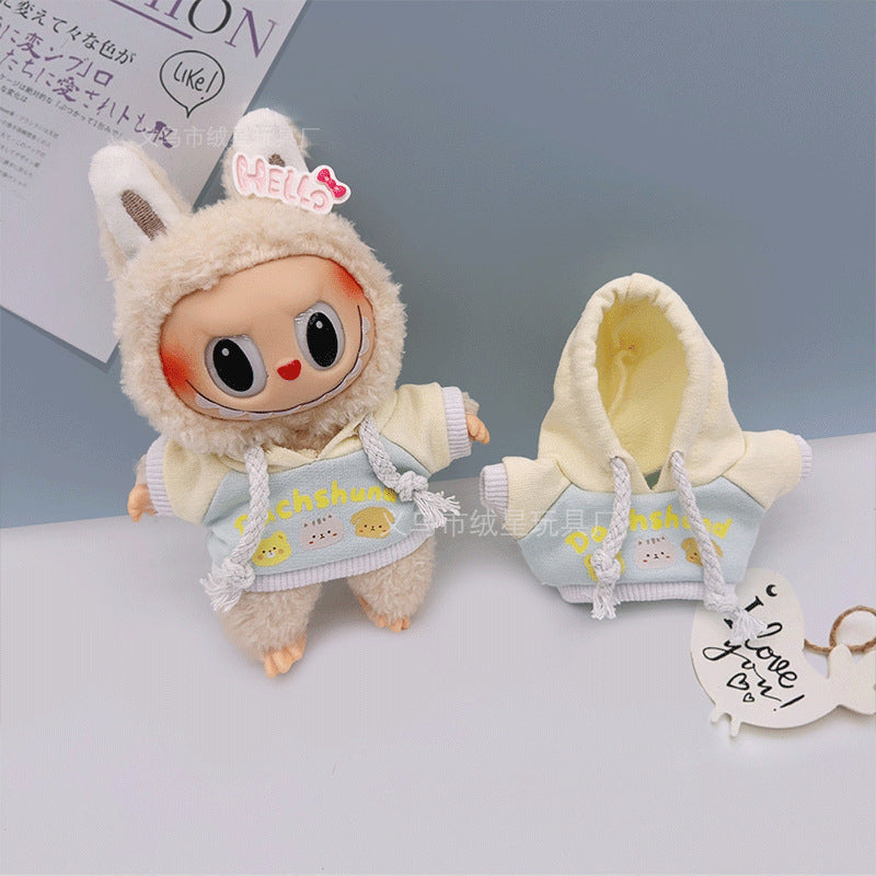 Labubu 17cm Doll Sweatshirt - Cute Outfit for Vinyl Doll