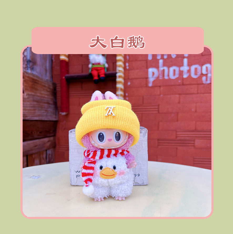 17cm Labubu Doll Clothes & Accessories - Macaron Style