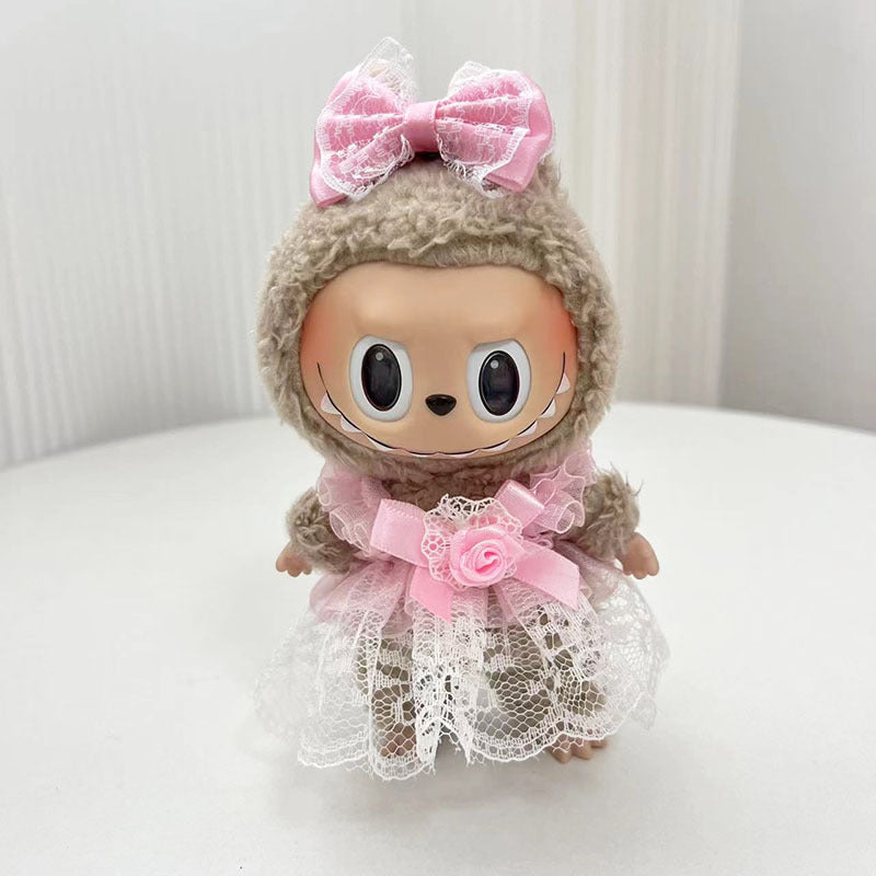 Labubu 17cm Zipper Shirt & Cute Outfits for Vinyl Doll