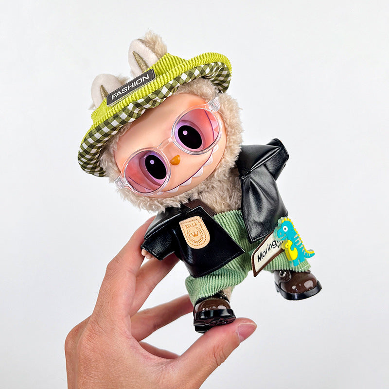 Wholesale 17cm one, two and three generations of labubu doll cloth cloth clothes pendant blind box sit party doll suit