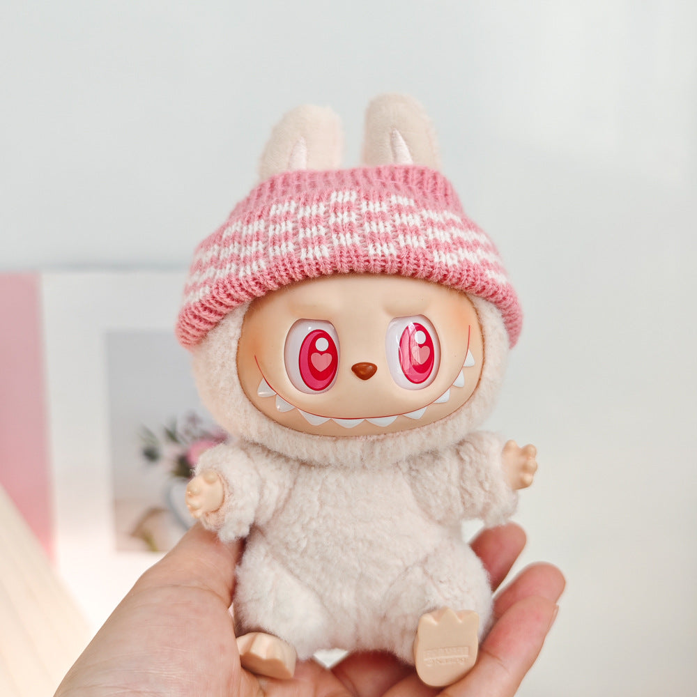Labubu Doll Outfit - 17cm Sweater, Skirt & Accessories Set