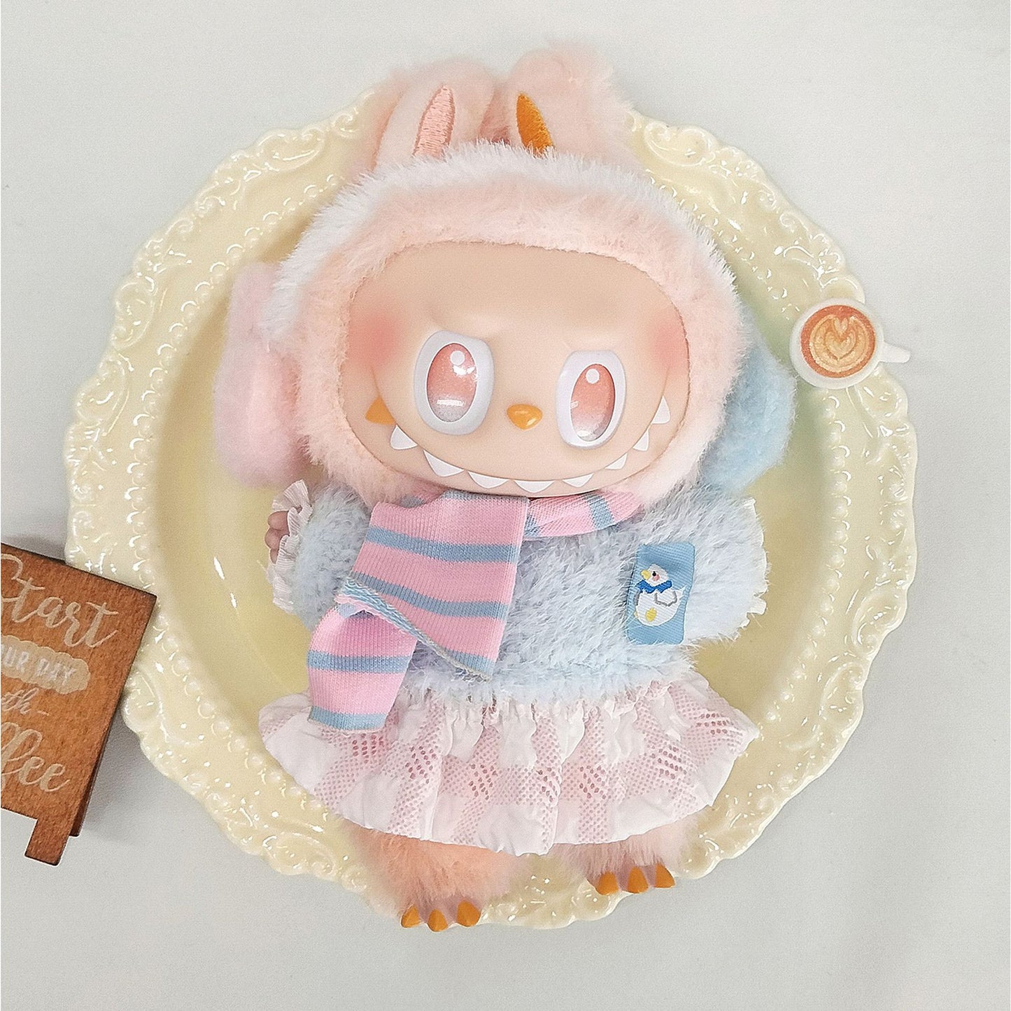 Labubu third generation doll clothes labubu 3.0 doll clothes generation second generation sitting party for blind box clothes 17cm