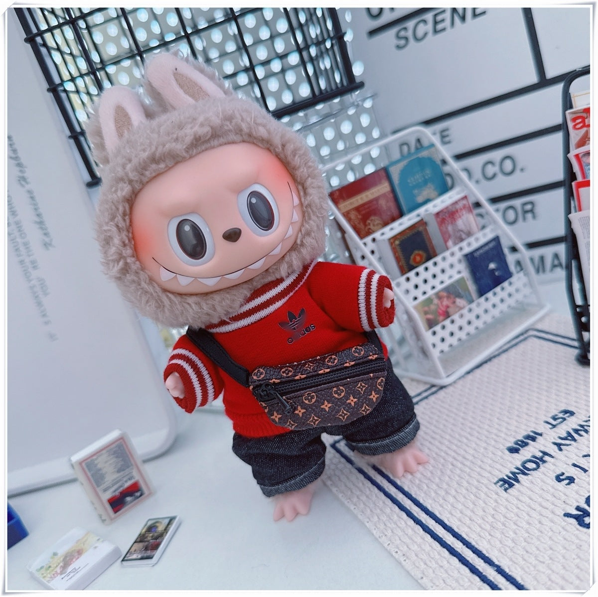 Labubu Doll Outfit - Cute Cotton Coat & Accessories for 10cm & 17cm Vinyl Dolls