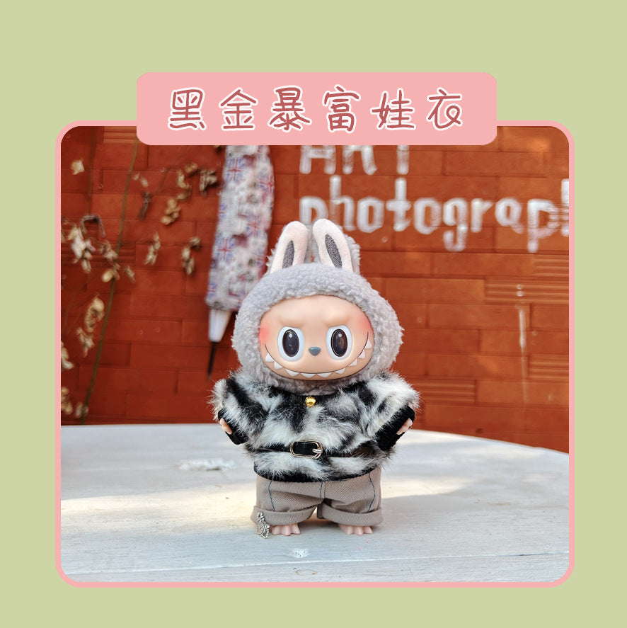 Labubu Doll Clothes for 17cm Vinyl Doll - Cute Outfits