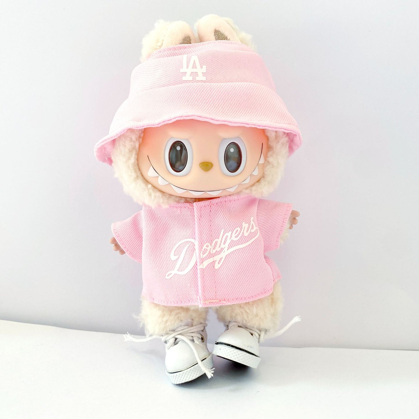 Labubu Doll Baby Clothes Set - Pink, Blue, White Outfits with Shoes & Hats