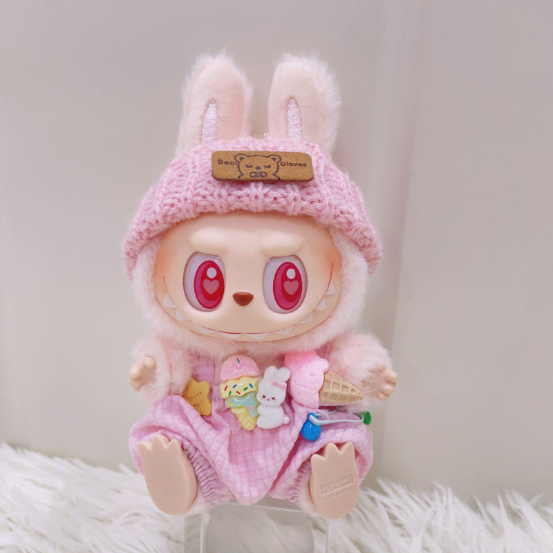 Labubu Doll Summer Ice Cream Overalls Outfit