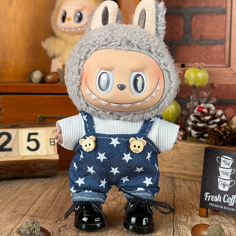 Suitable for labubu doll clothes 17cm pull cloth doll clothes small jewelry doll for suit wholesale