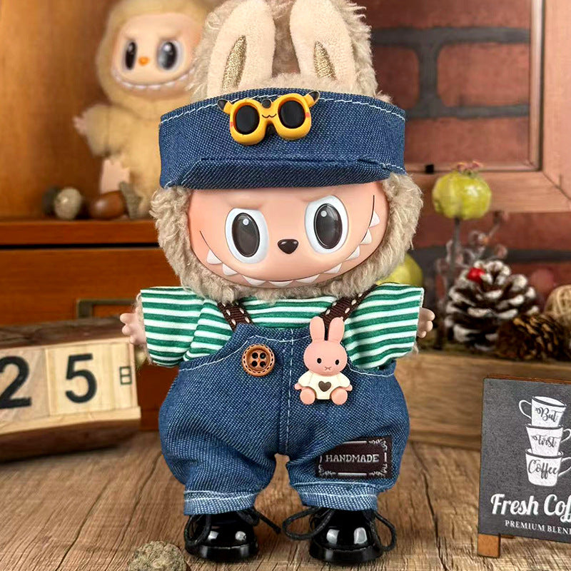 Suitable for labubu doll clothes 17cm pull cloth doll clothes small jewelry doll for suit wholesale