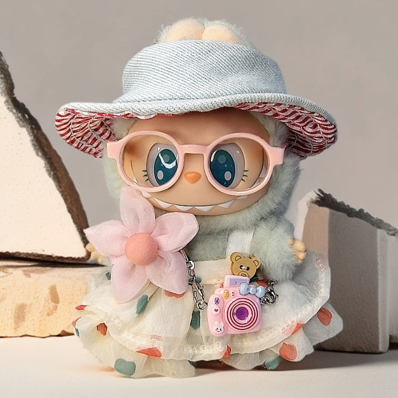 Labubu Doll Outfit Set - Skirt, Hat & Accessories