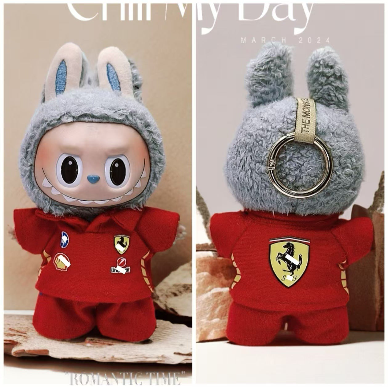 Labubu Doll Outfit - Farah & Red N Three-Piece Set for 15-17cm Dolls