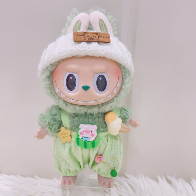 Labubu Doll Summer Ice Cream Overalls Outfit