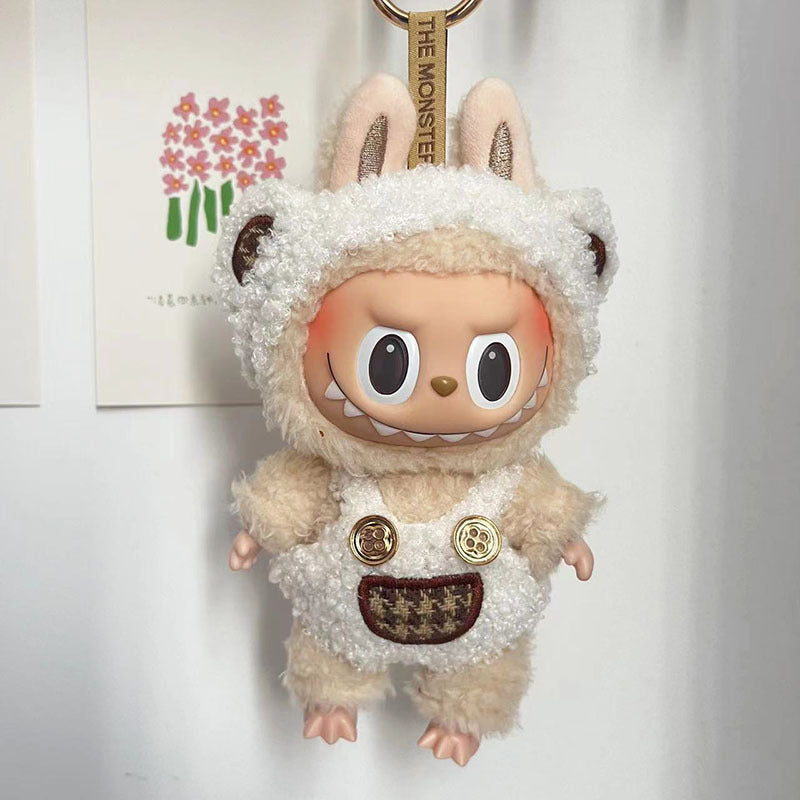 Labubu 17cm Zipper Shirt & Cute Outfits for Vinyl Doll