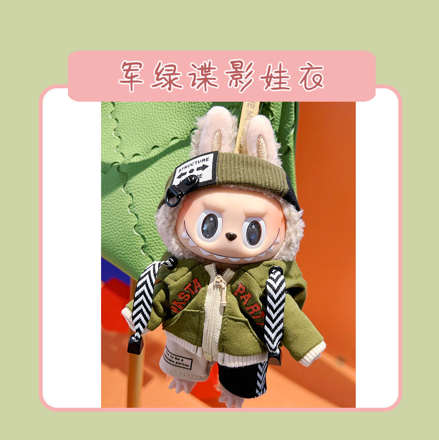 Labubu Doll Clothes for 17cm Vinyl Doll - Cute Outfits