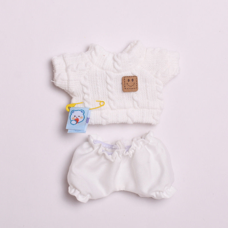 Labubu Doll Clothes - Twist T-Shirt & Shorts Outfit for 17cm Pendant Doll
