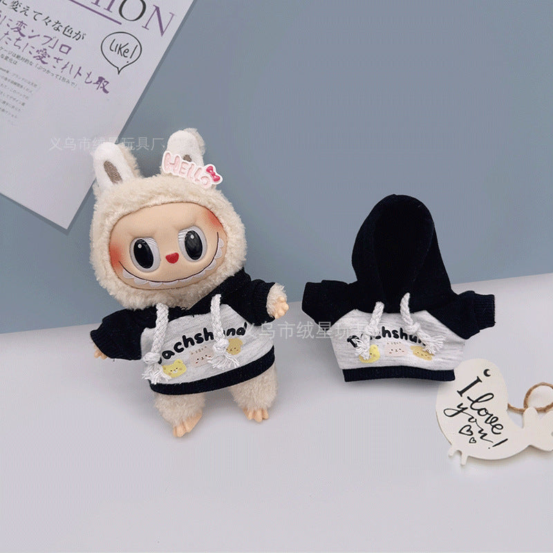 Labubu 17cm Doll Sweatshirt - Cute Outfit for Vinyl Doll