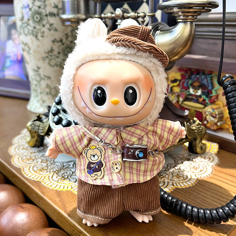17cm Labubu Doll Baby Clothes Outfit - Casual Suit for Labubu Dolls