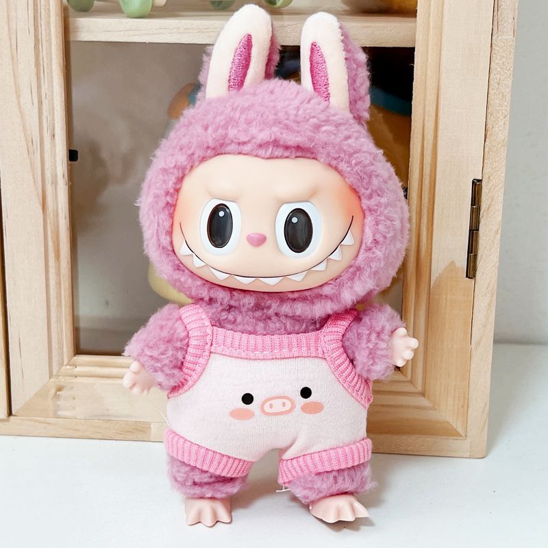 Labubu Doll Jumpsuit Outfits for 17cm Vinyl Dolls